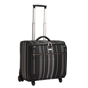 neu_Python Roller Luggage - Black-Gray-White-Extended Handle Shot