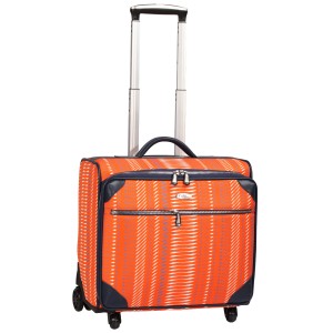 neu_Python Roller Luggage - Orange-Violet-White-Extended Handle Shot